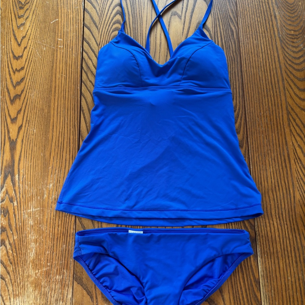Athleta Cobalt Blue Two-Piece Tankini Set